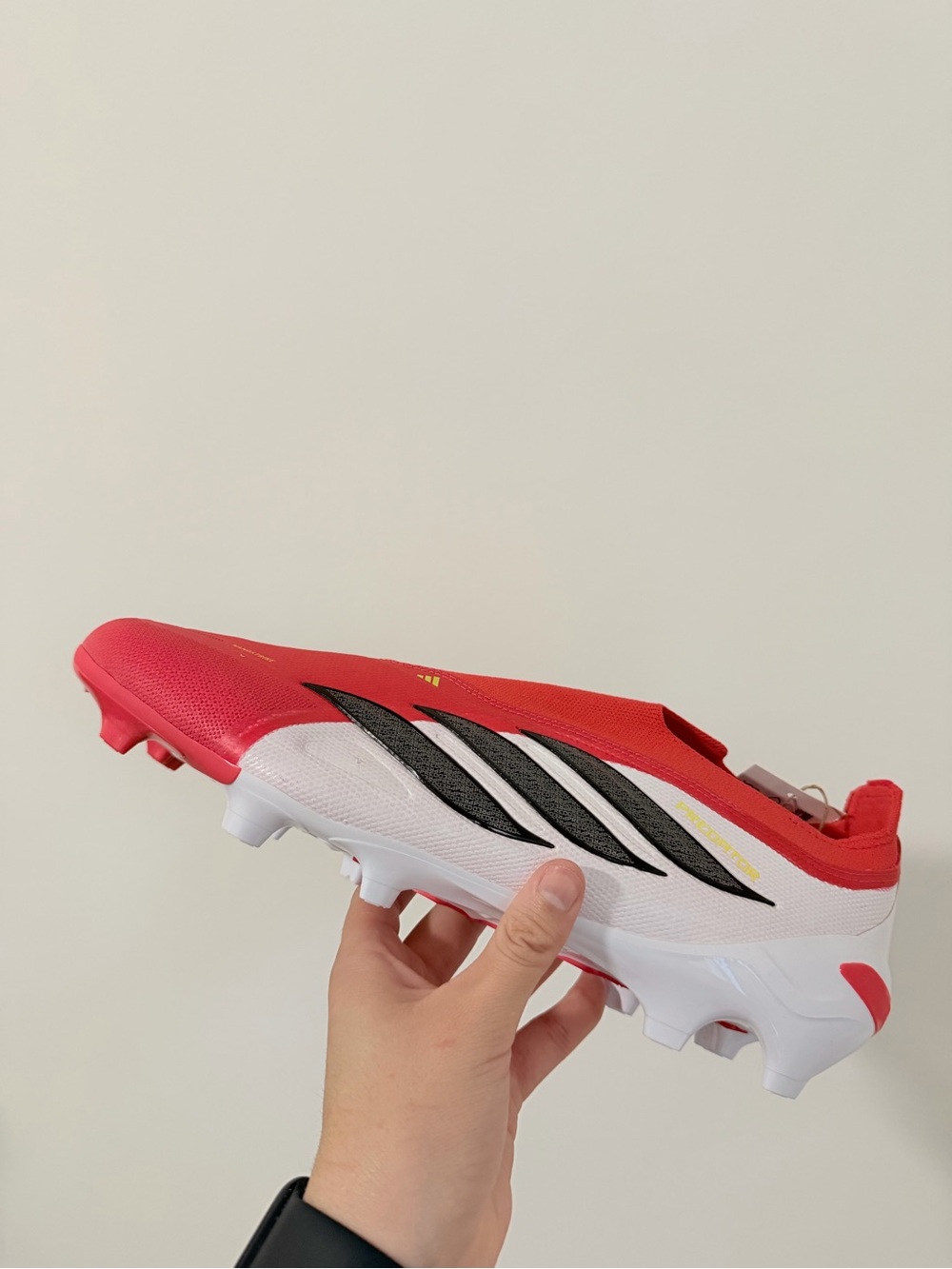 Mens Adidas Soccer Cleats in Red and White - Performance Grip